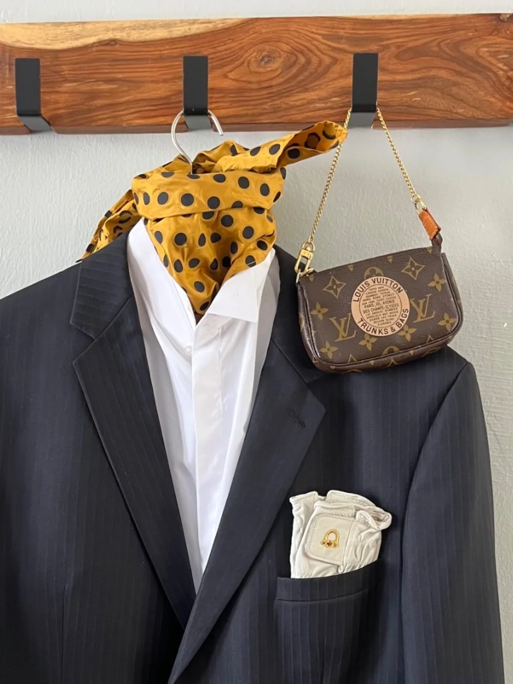 MIU MIU Silk Scarf, Polka Dot-Print, Never Worn, Square, 55 x 55 cm